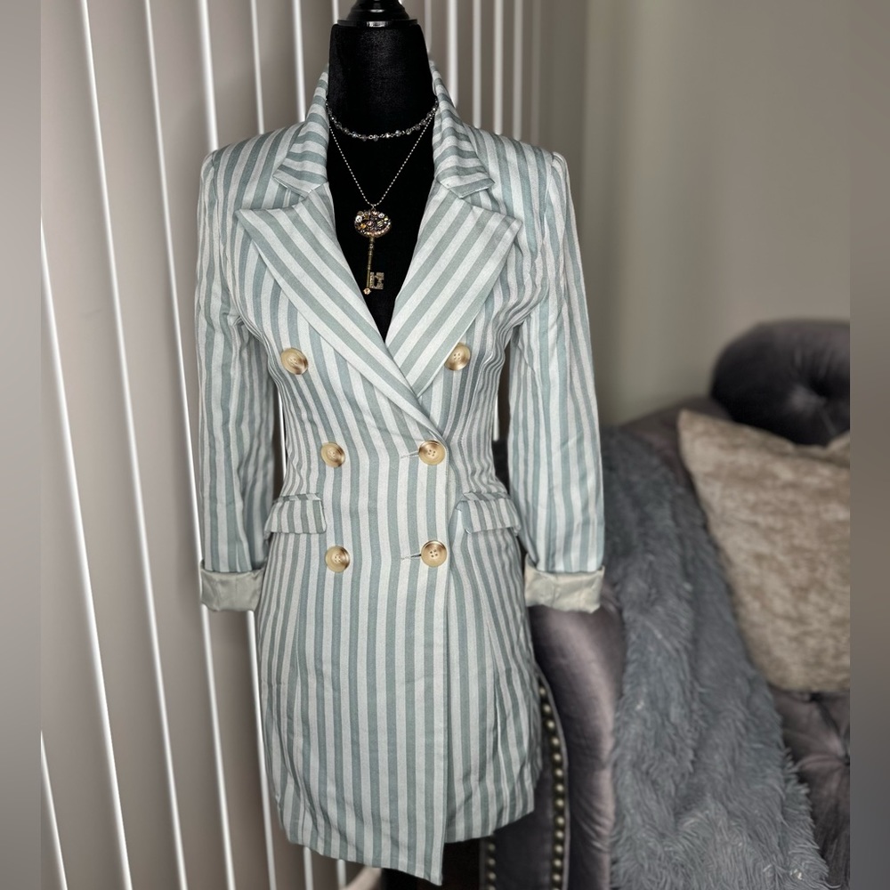 Shades of Blue Blazer Dress